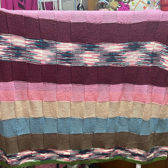 Afghan Throw Handmade 56 x 54 Approx Blanket (1) - Picture 6 of 11